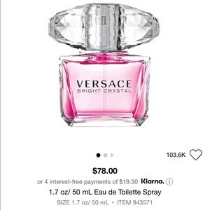 Versace bright crystal brand new never used!